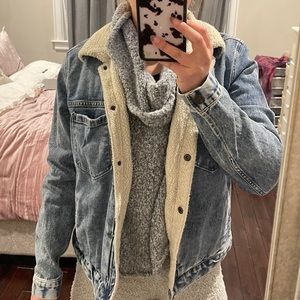 Denim Sherpa Lined Jacket